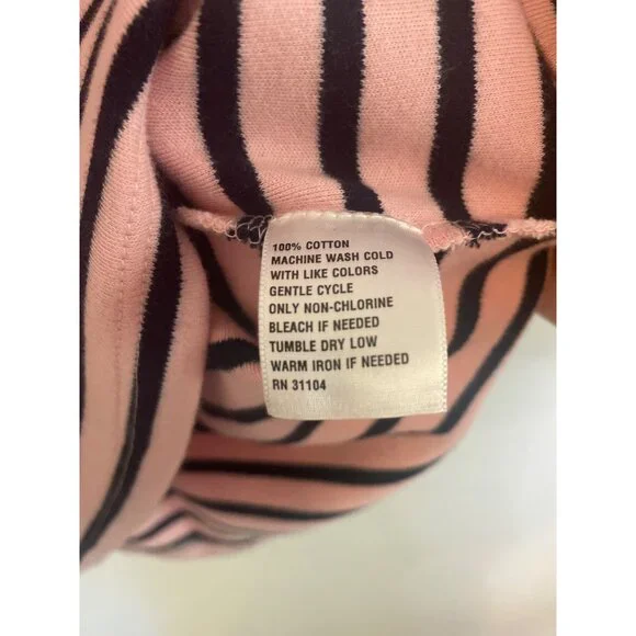 Crown & Ivy Pink & Navy Striped Sleeveless Dress With Ruffle Neckline S - Picture 6 of 6